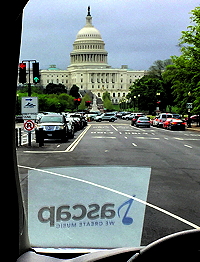 View of the Capitol from ASCAP's van on lobbying day